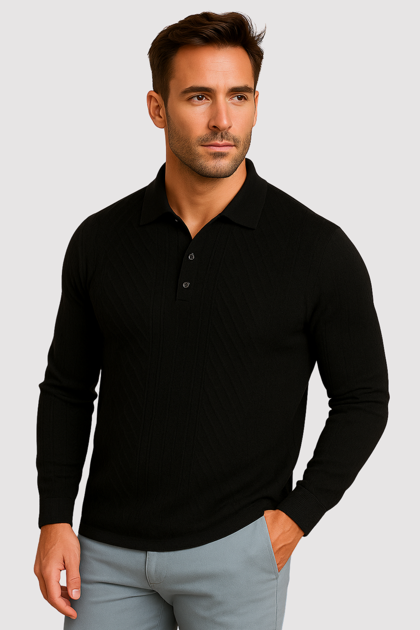 Herren Strickpullover Rollkragenpullover strukturierte Langarm bequem leicht warm