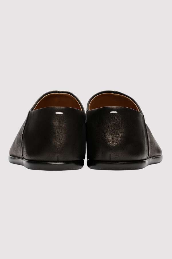 Herren Tabi Slipper Leder Kuhhaut gespaltene Zehen quadratisch verstellbare Ferse Slip-On