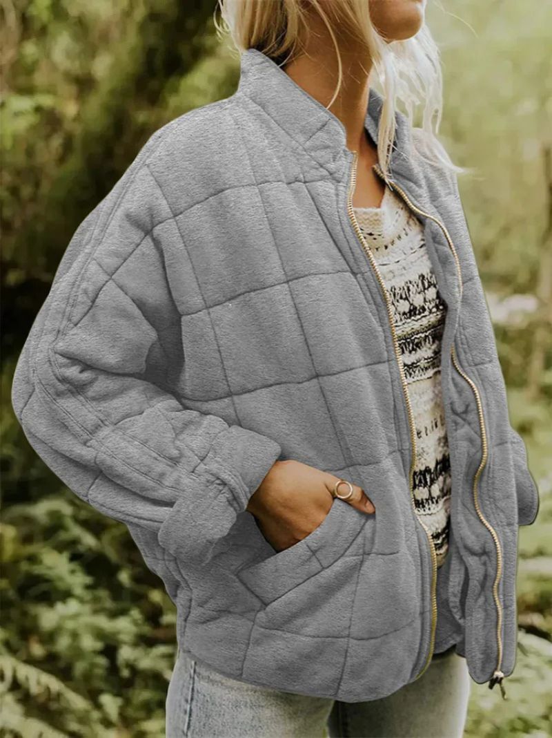 Damen Jacke Oversized Regular Fit Weich Warm Alltag Freizeit Elegant Übergang Layering