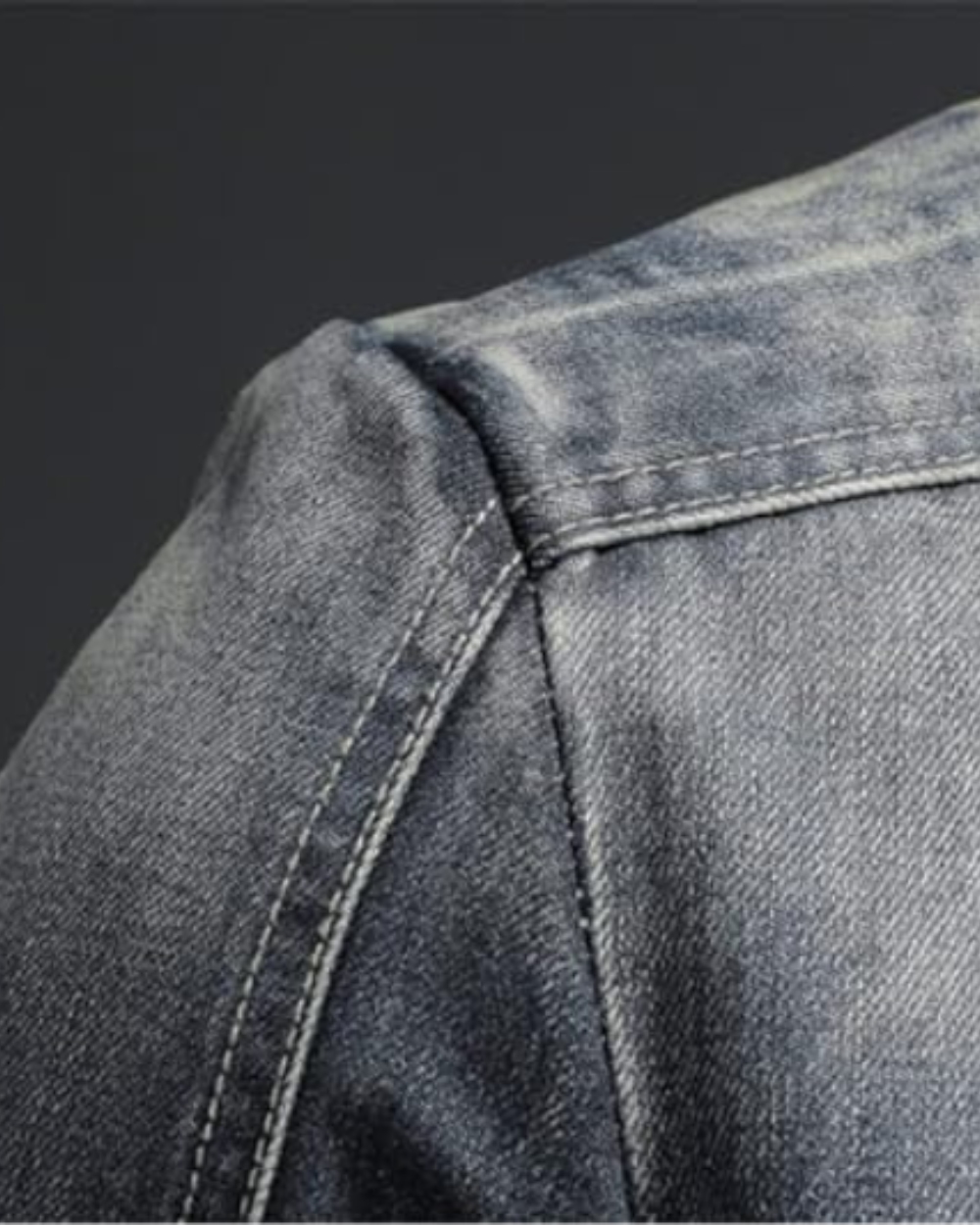 Herren Jeansjacke Denim 100% Baumwolle Regular Fit Button-Up Klassisch Freizeit Layering