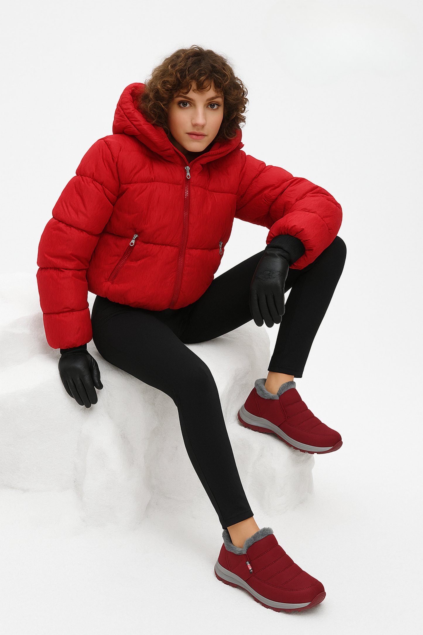 Unisex Stiefeletten Slip-On gefüttert rutschfest warm bequem