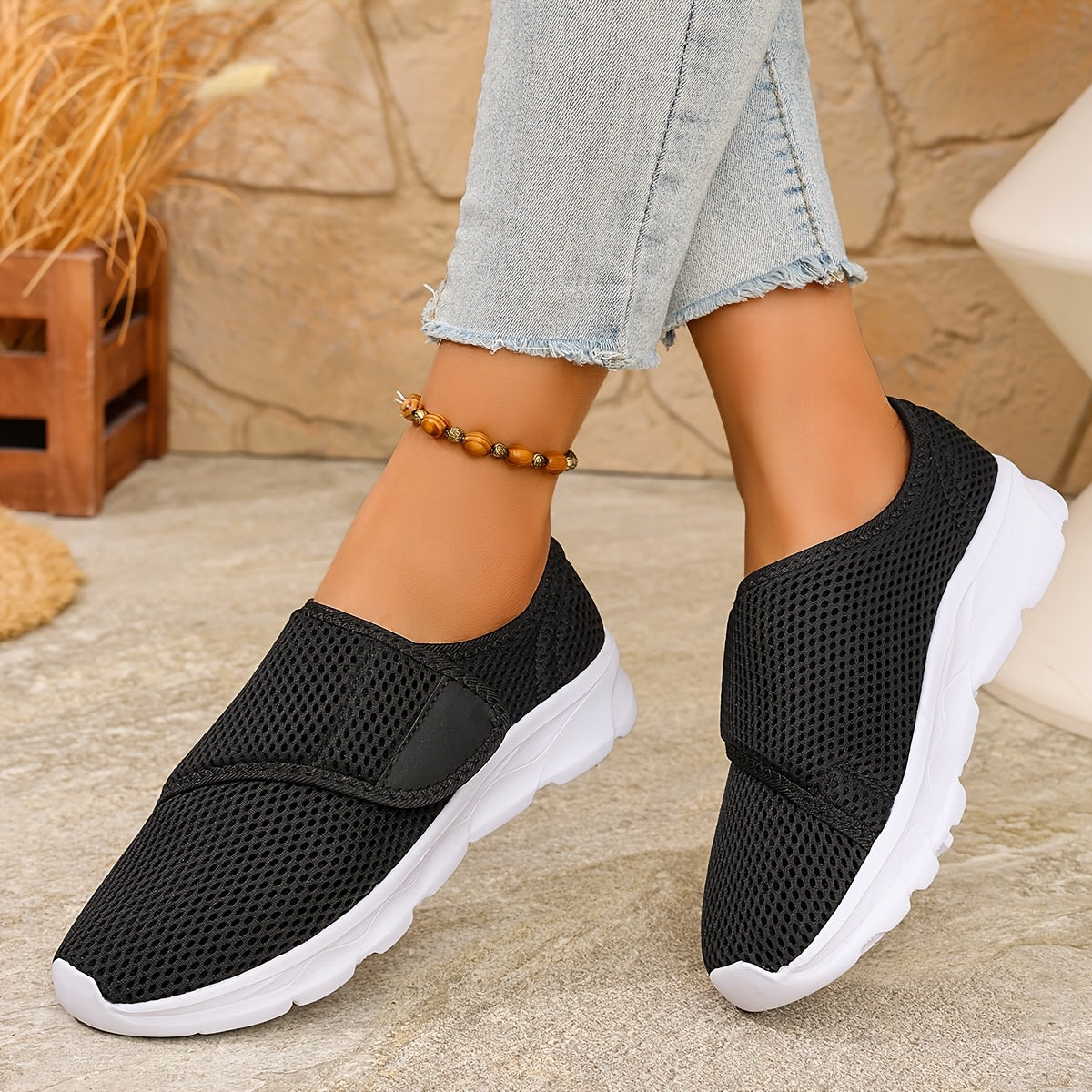 Orthopädischer Slip-On für Damen atmungsaktiv rutschfest leicht bequem