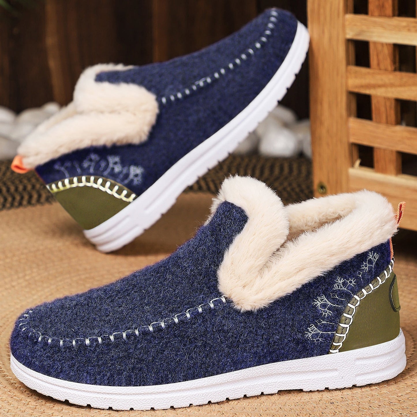 Damen Schneestiefel gefüttert rutschfest warm bequem langlebig