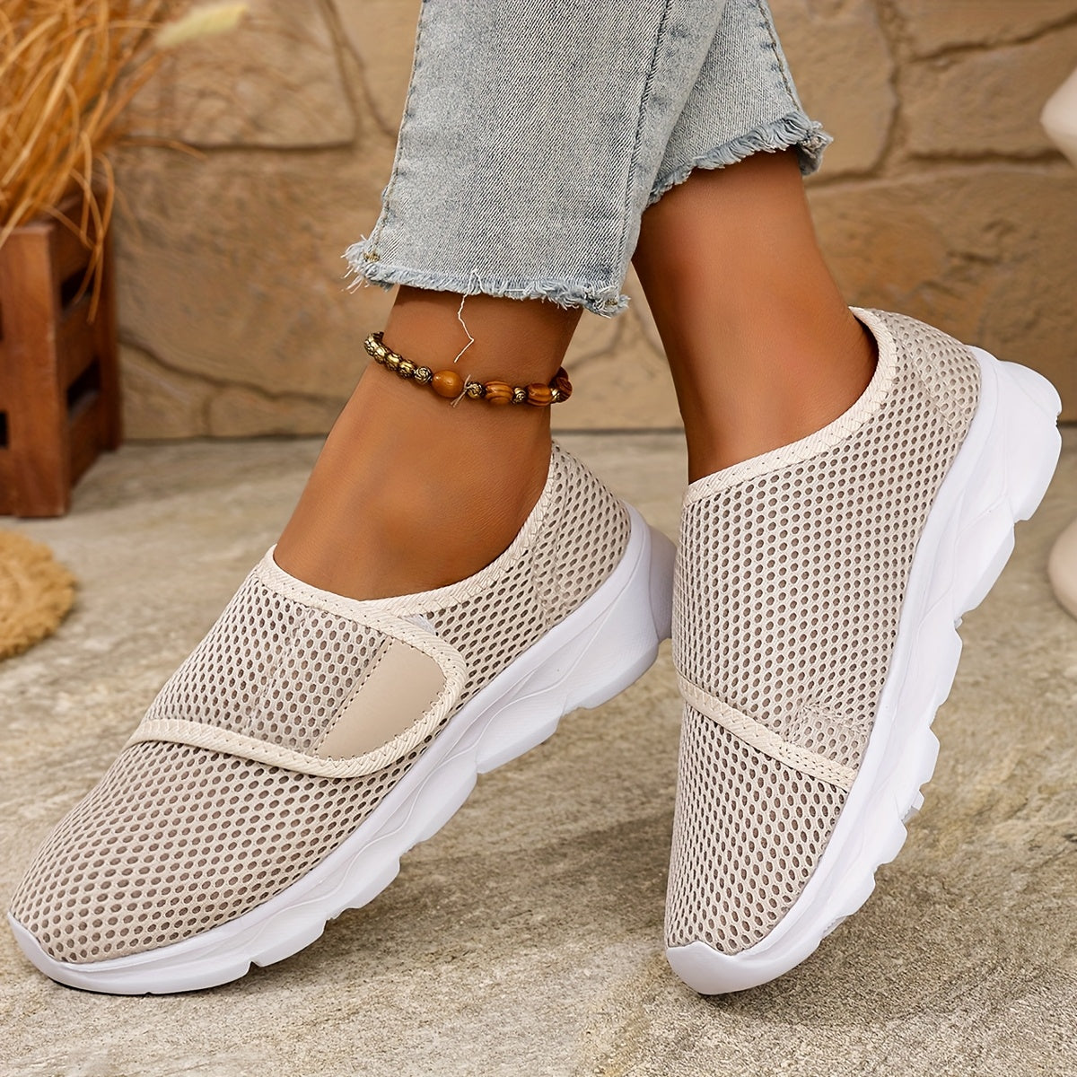 Orthopädischer Slip-On für Damen atmungsaktiv rutschfest leicht bequem