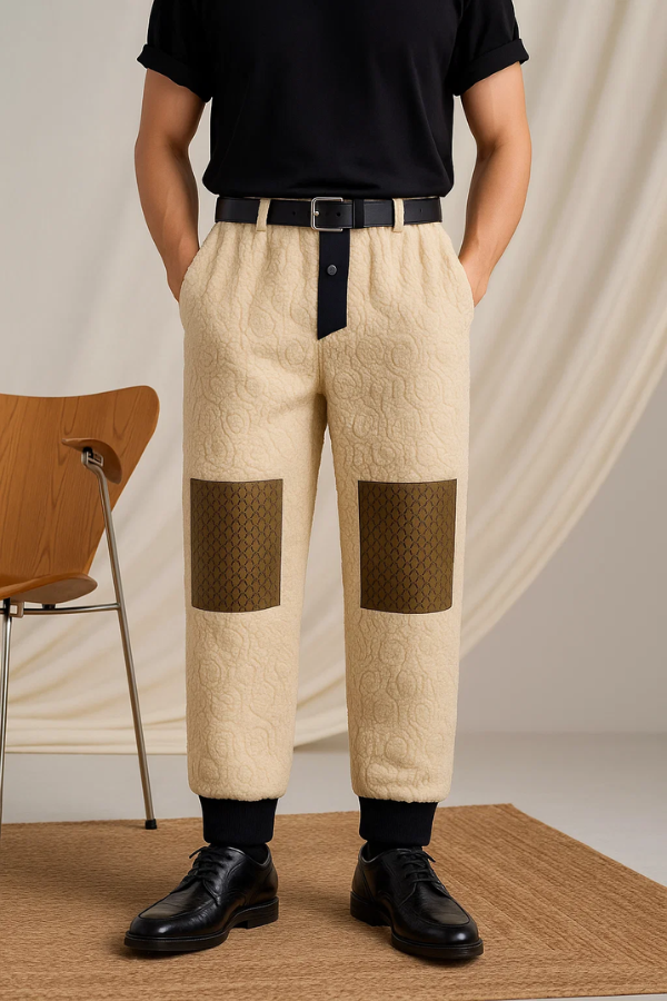 Herren Thermohose Winter Gefüttert Graphen Kniepolster Warm Winddicht Wasserabweisend Regular Fit