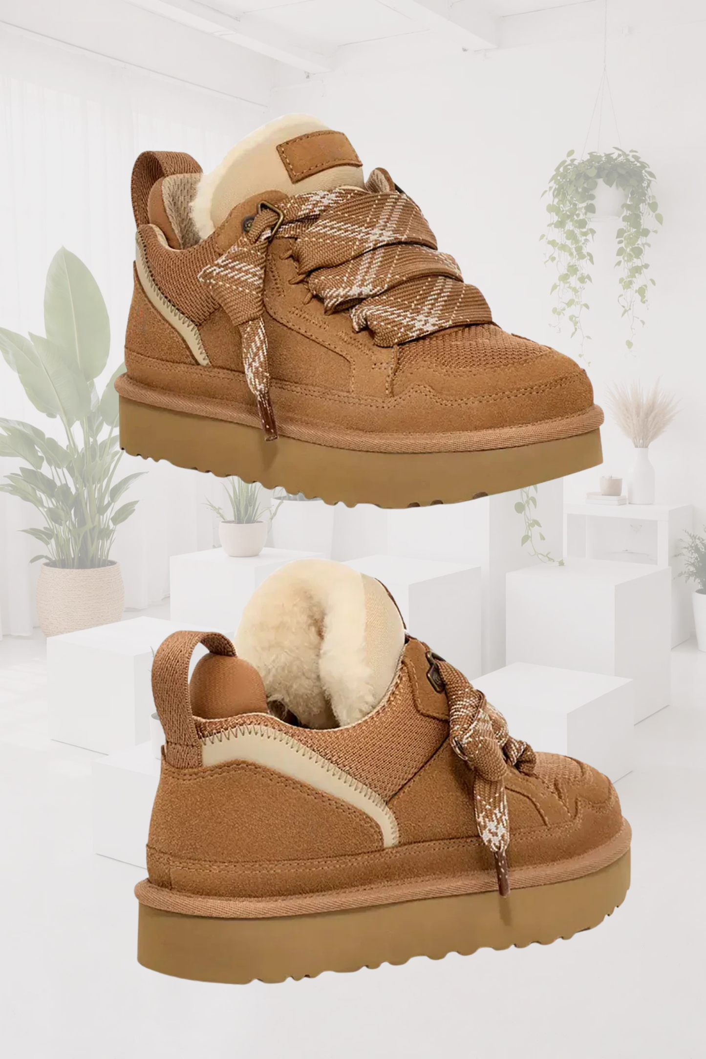 Herren Sneaker beige braun Wildleder Mesh rutschfest gepolstert Schnürung Freizeit Alltag Schuhe