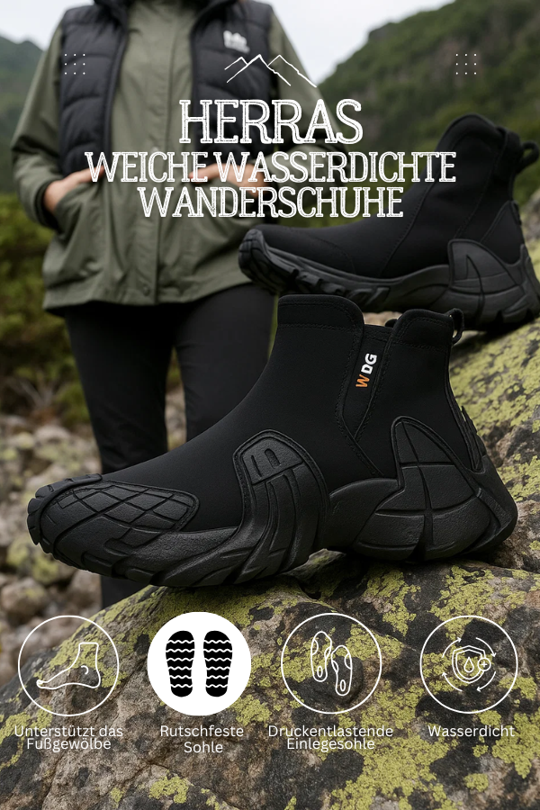 Herren Barfuß Wanderschuhe wasserdicht rutschfest ergonomisch flexibel EVA Sohle Outdoor Trekking