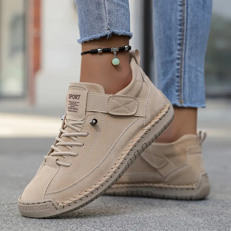 Damen Sneakers rutschfest elastische Einsätze Slip-On