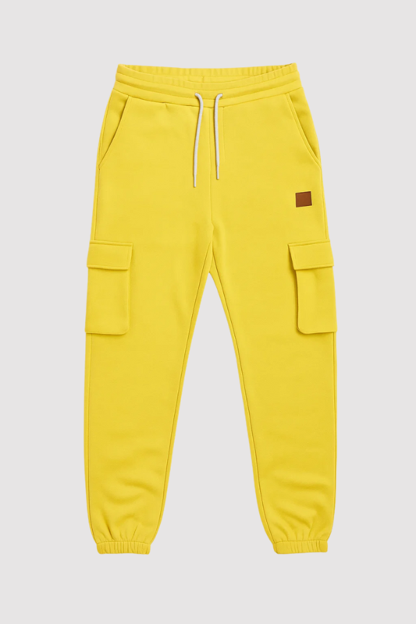 Herren Cargo Jogginghose elastischer Bund konisches Bein mehrere Taschen bequem