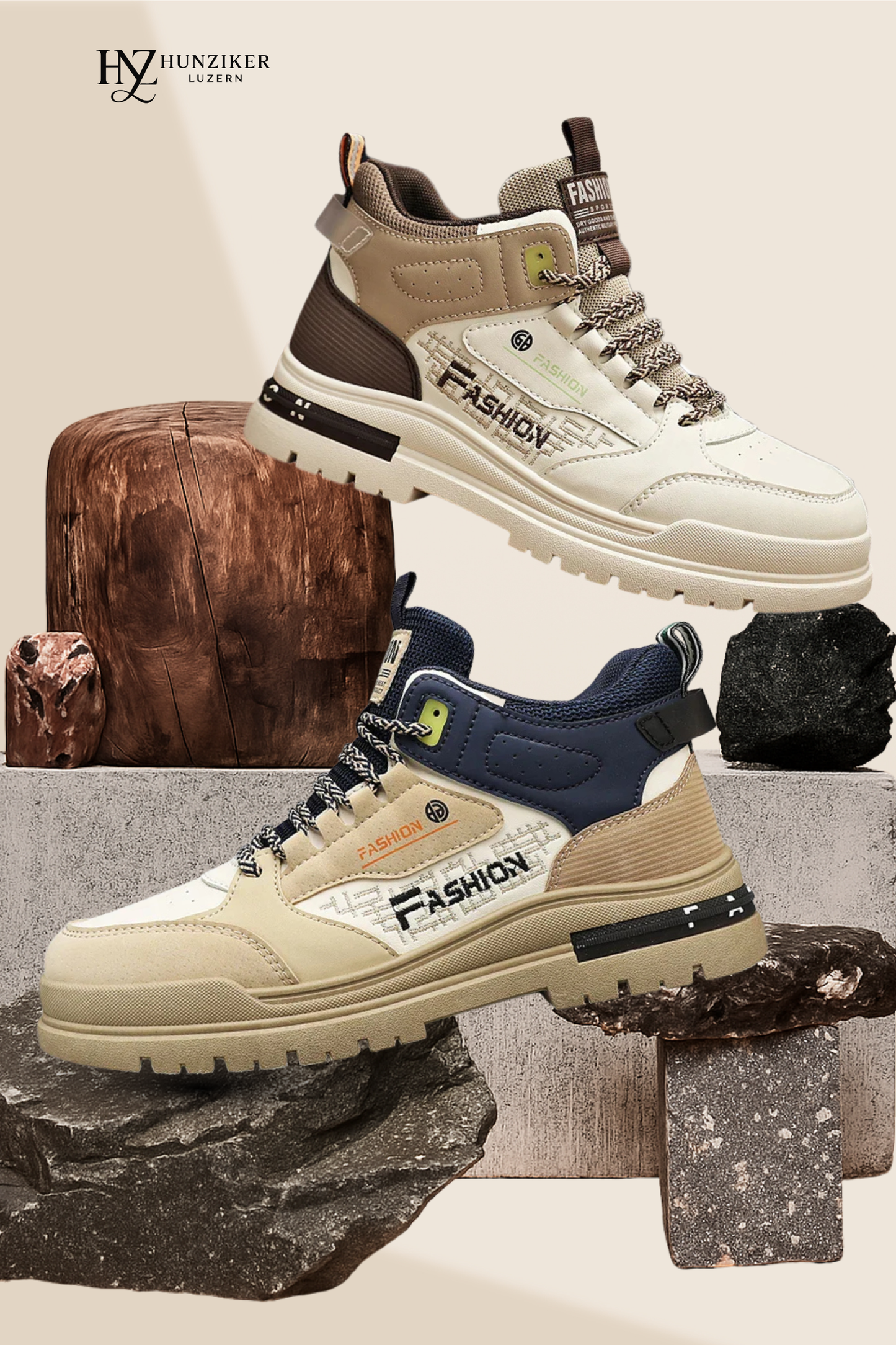 Herren Freizeitschuhe leicht atmungsaktiv gepolstert rutschfest PU Casual Outdoor Alltag Schuhe