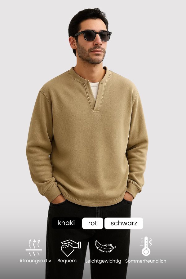 Herren Pullover Set zweiteiliges Set gestrickte lange Ärmel bequeme normale Passform