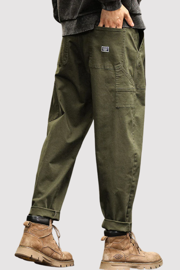 Herren Cargohose Vintage Stil funktionale Taschen bequeme Passform vielseitig