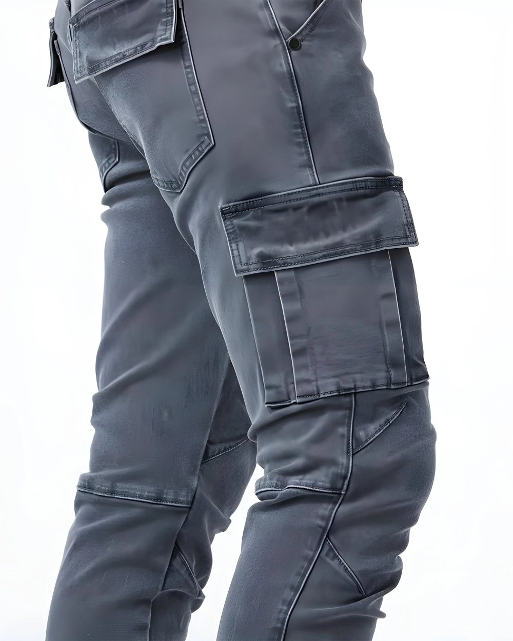 Herren Cargohose Slim Fit Baumwolle Stretch bequeme Taschen