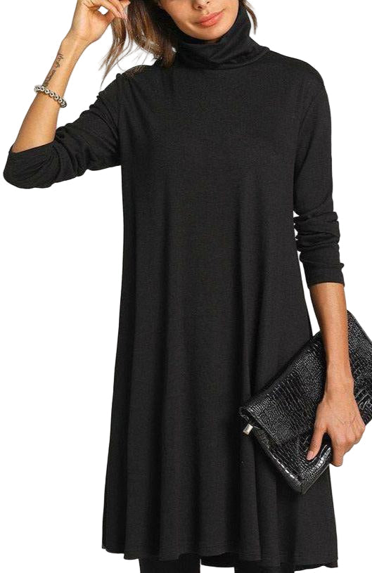 Damen Kleid locker Passform elastisch leicht bequem vielseitig Alltag