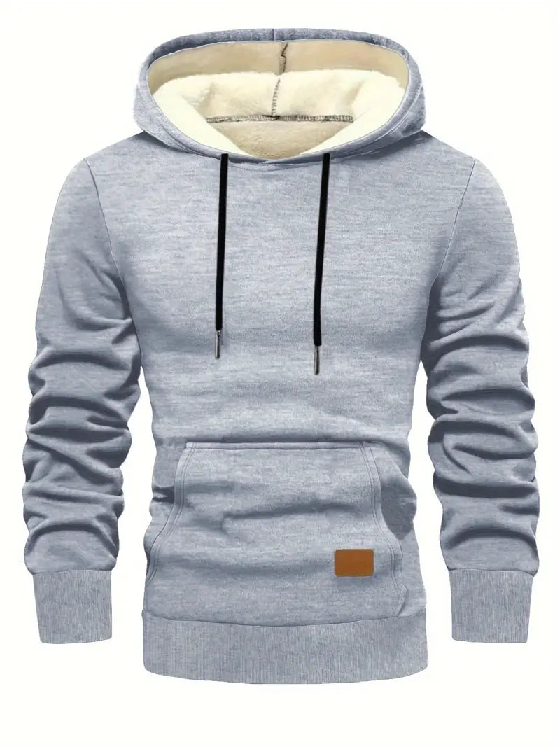 Herren Kapuzenpullover Fleece Polyester Langarm Kängurutasche Kapuze regul