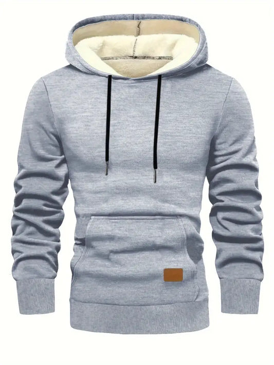 Herren Kapuzenpullover Fleece Polyester Langarm Kängurutasche Kapuze regul
