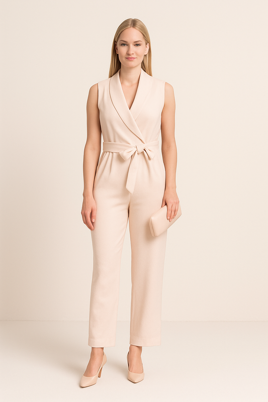 WILHELM | Luftiges Damen Jumpsuit langärmelig mit weitem Bein
