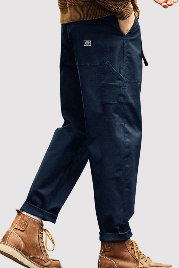 Herren Cargohose Vintage Stil funktionale Taschen bequeme Passform vielseitig