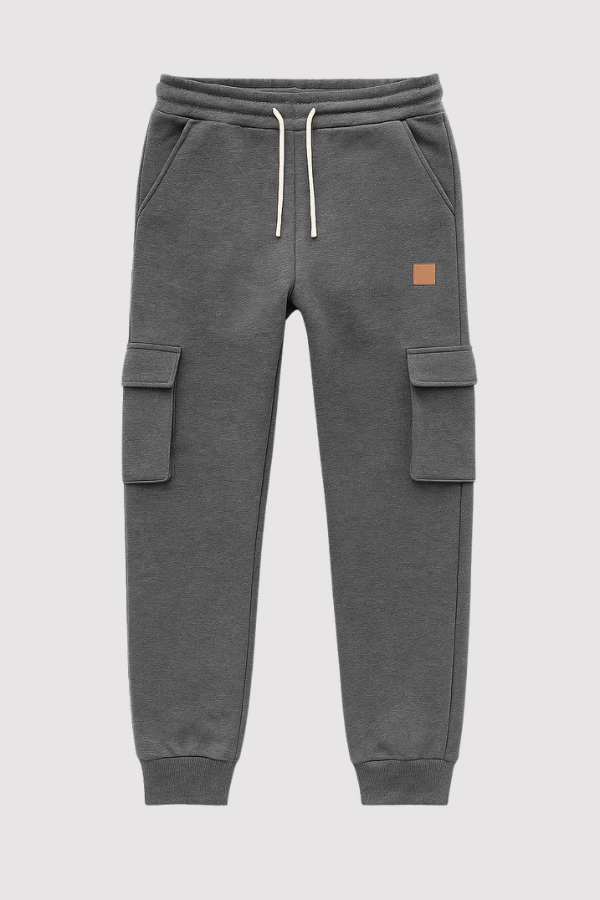 Herren Cargo Jogginghose elastischer Bund konisches Bein mehrere Taschen bequem