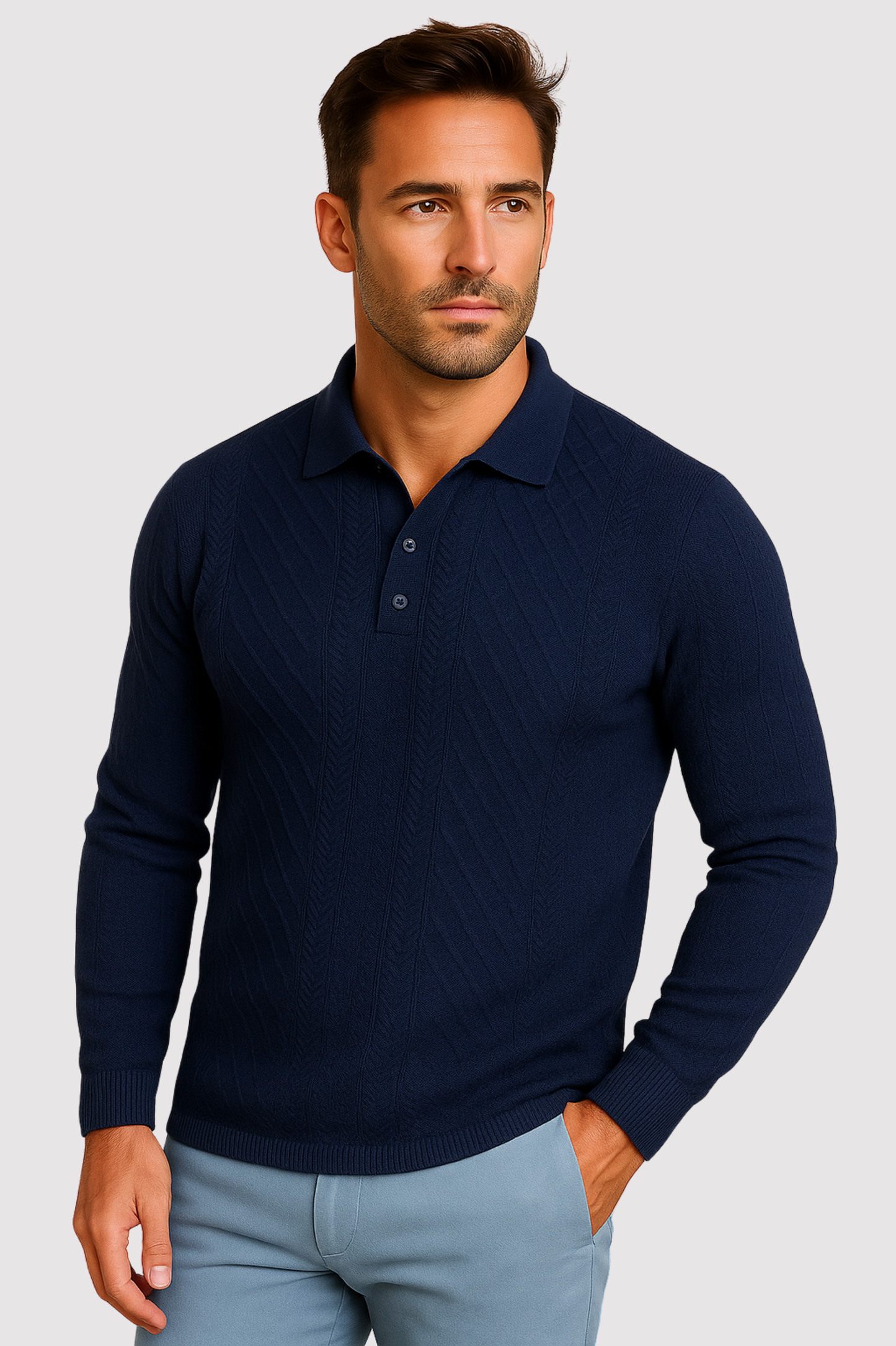 Herren Strickpullover Rollkragenpullover strukturierte Langarm bequem leicht warm