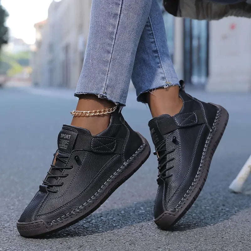 Damen Sneakers rutschfest elastische Einsätze Slip-On