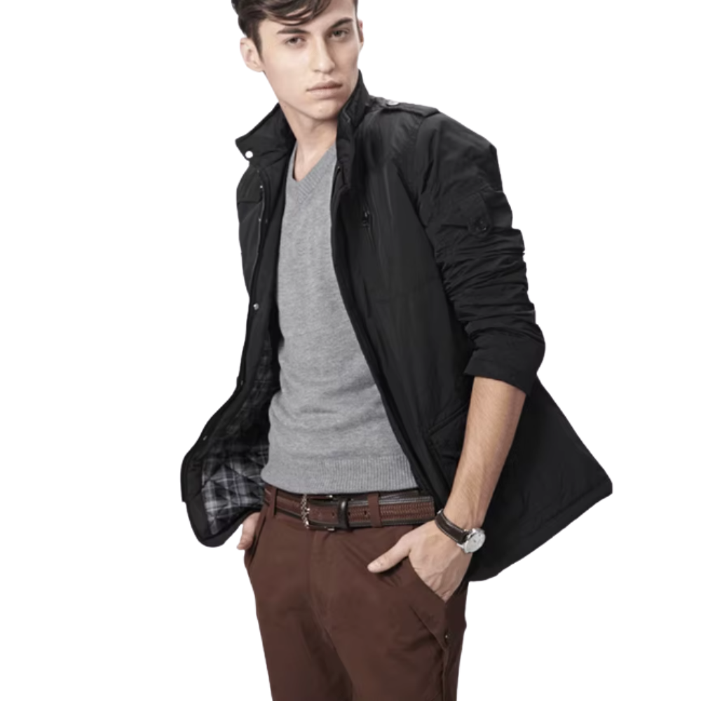 Herren Jacke Regular Fit Winddicht Leicht Atmungsaktiv Elegant Alltag Outdoor Reisen