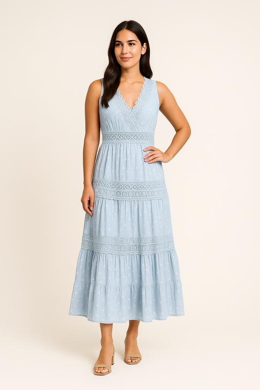 WILHELM | Festliches Damen Boho Maxikleid luftig & leicht