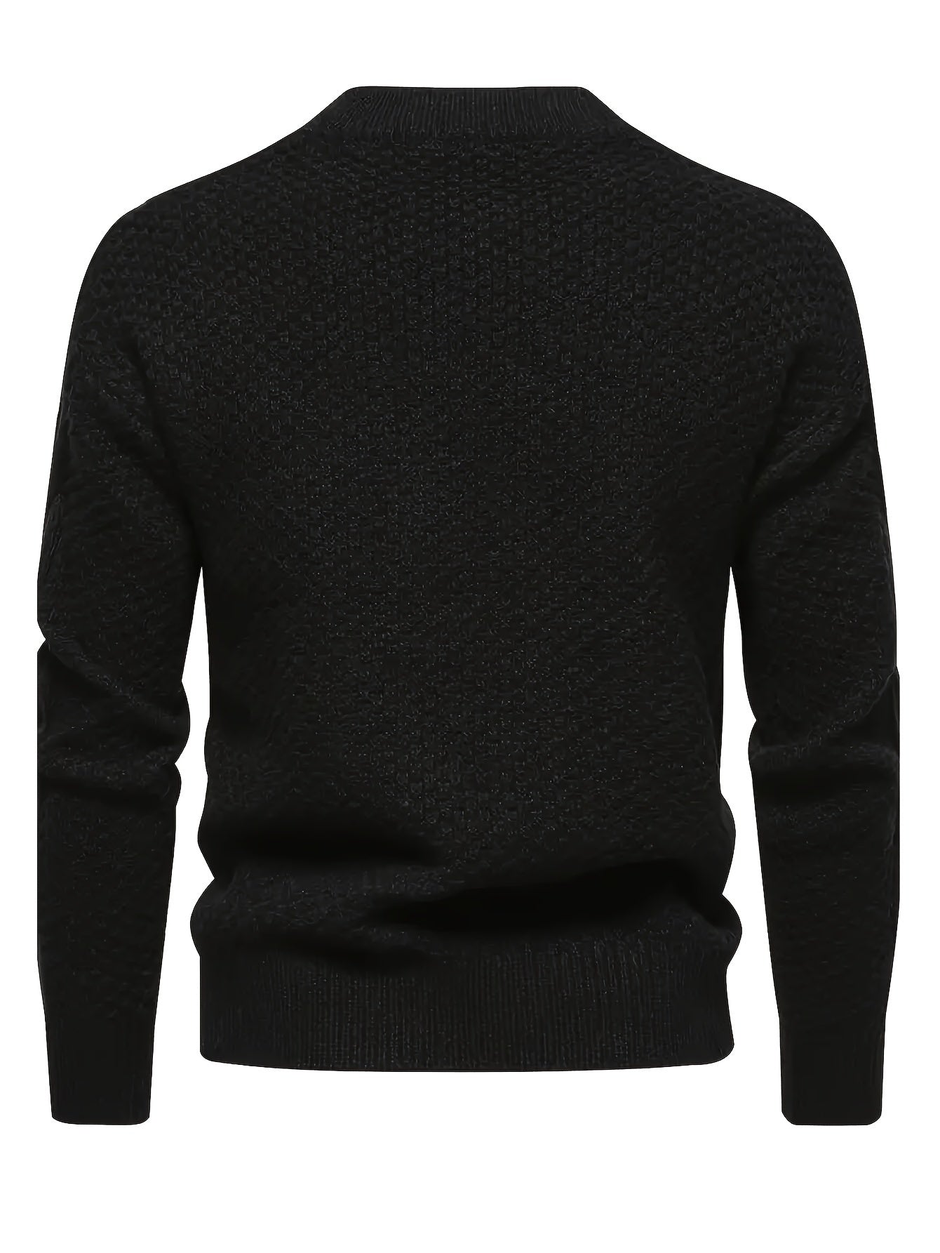 Herren Strickpullover Zopfstrick Langarm bequeme warme atmungsaktive normale Passform