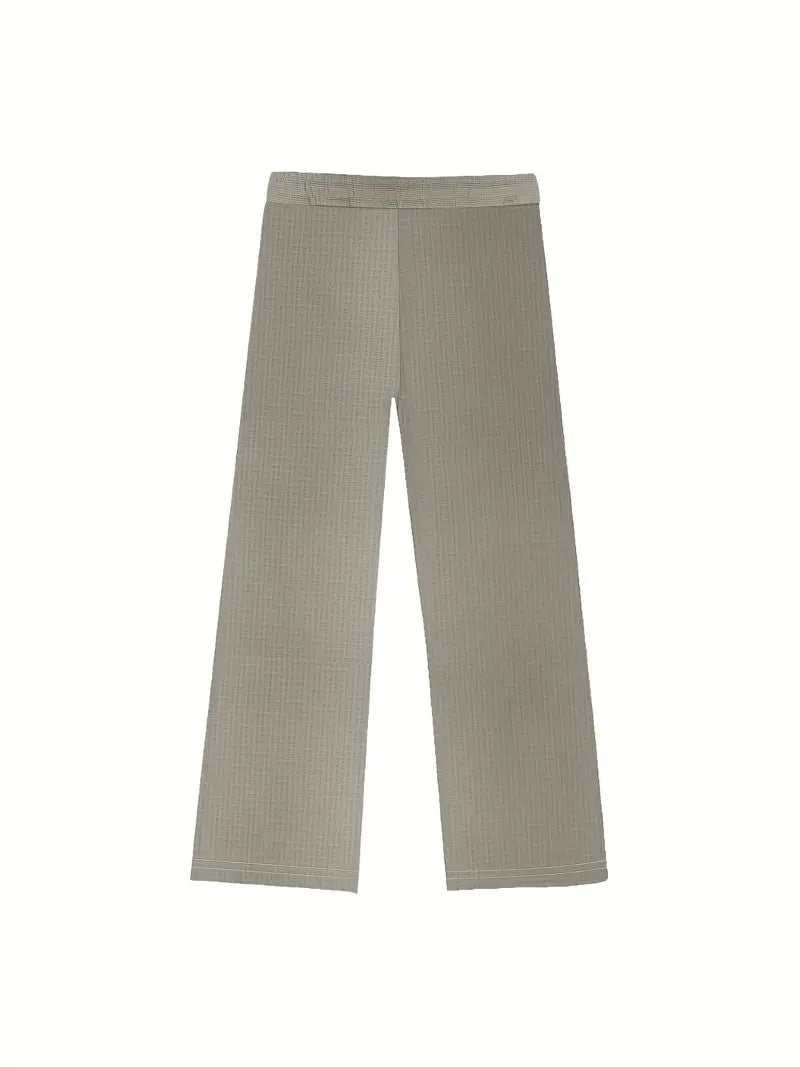 Herren Jogginghose Waffelstruktur Casual Regular Fit Elastischer Bund Kordelzug Atmungsaktiv