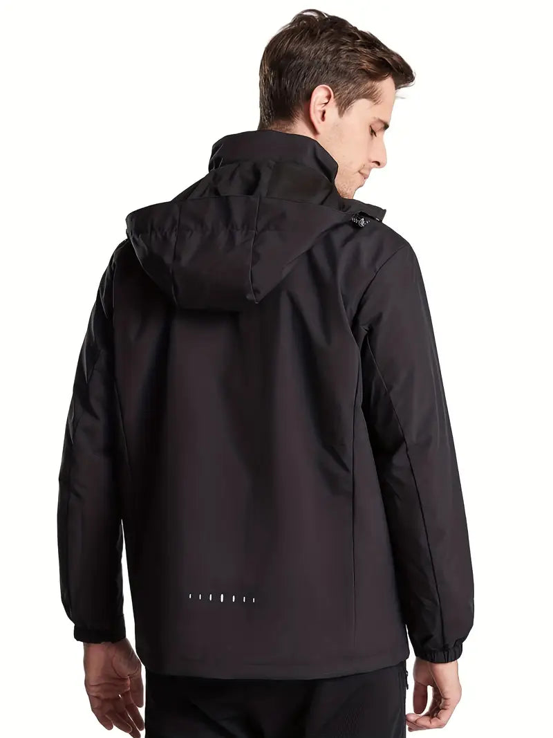 Herren Regenmantel Regular Fit Wasserdicht Leicht Atmungsaktiv Kapuze Alltag Outdoor Freizeit