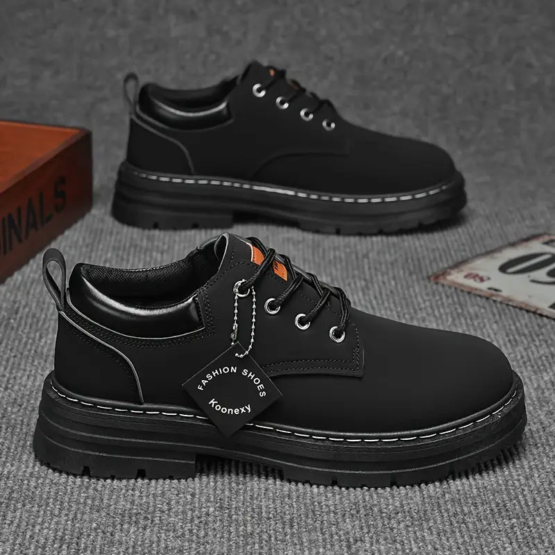 Herren Schnürschuhe klassisch rund rutschfest gepolstert langlebig Alltag Freizeit Business Casual