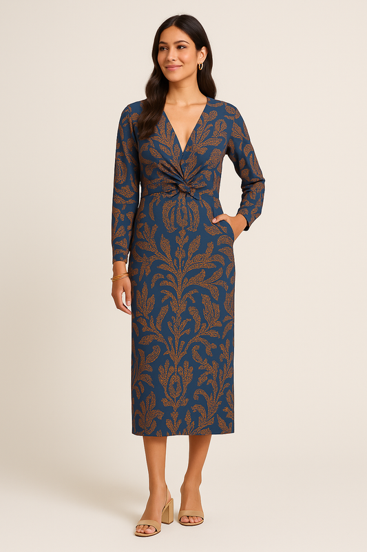 WILHELM | Damen Midikleid luftig-leicht für Sommer