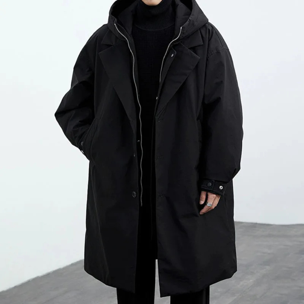 Herren Outdoor Jacke wasserdicht winddicht Kapuze Reißverschlusstaschen Alltagsjacke