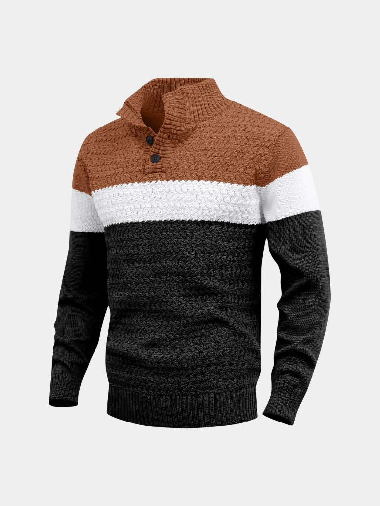 Damen Top Stehkragen Langarm elegant einfach vielseitig
