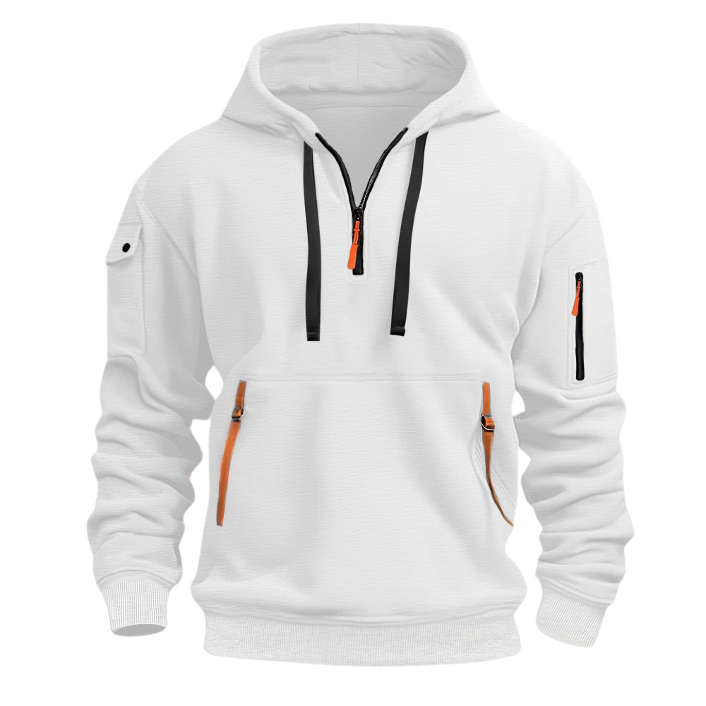 Herren Hoodie Kapuzenpullover Langarm locker bequem vielseitig