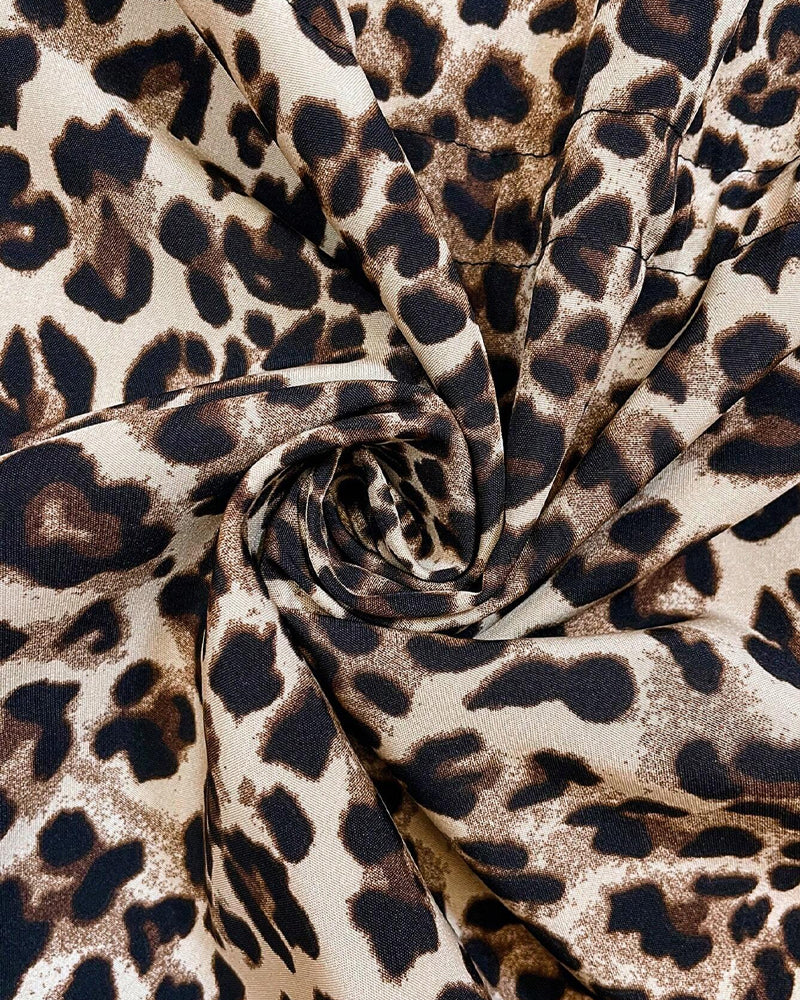 Damenmantel Leopardenmuster Kapuzenreißverschluss lose normale Passform