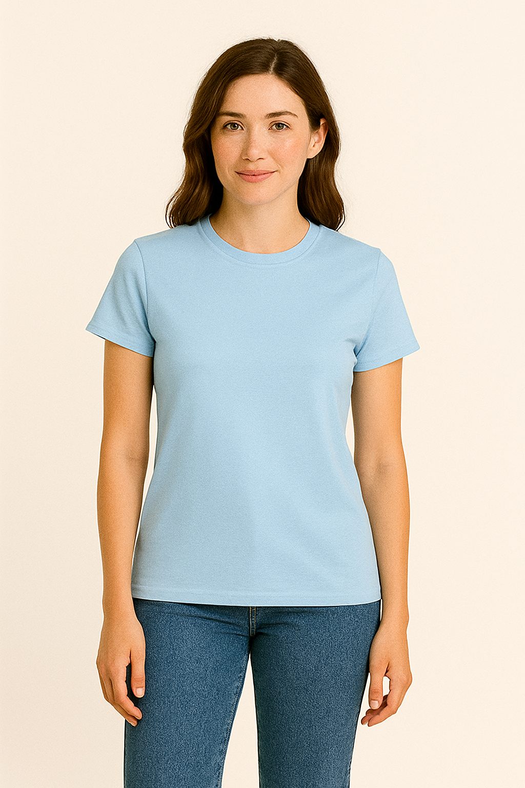 WILHELM | Damen T-Shirt Baumwolle mit klassischem Schnitt für Freizeit & Stil