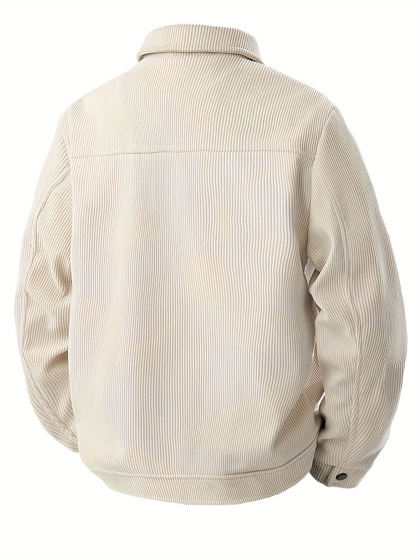 Herren Cordjacke Regular Fit Elegant Strukturierter Cord Freizeit Büro Alltag Herbst Übergang Klassisch
