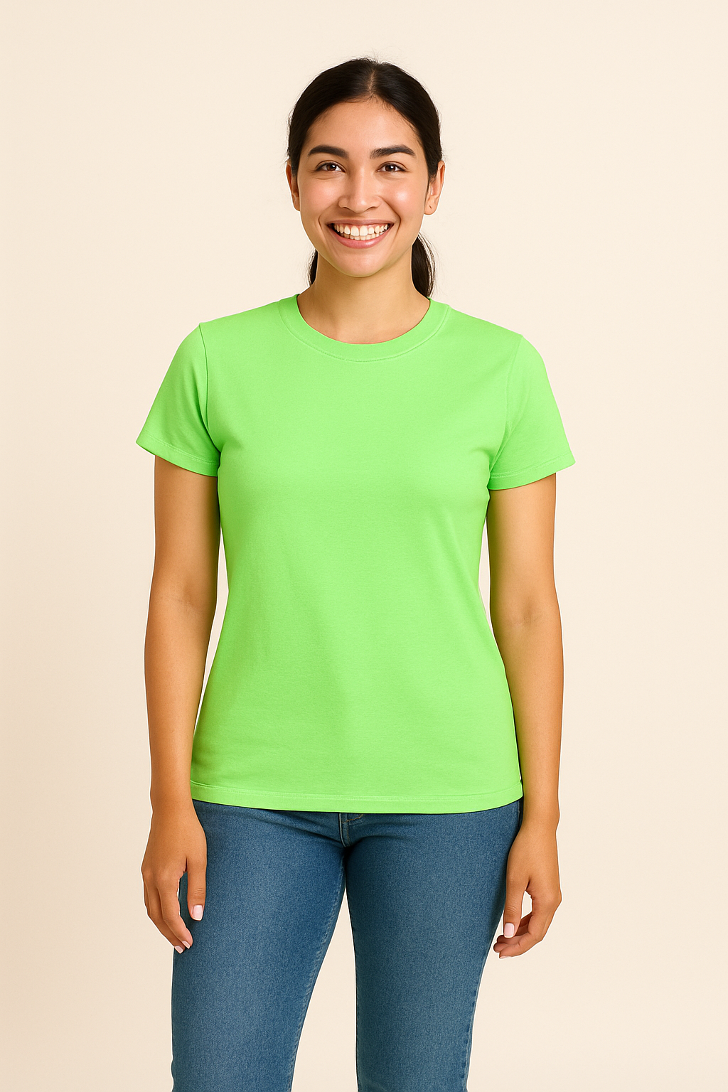 WILHELM | Damen T-Shirt Baumwolle mit klassischem Schnitt für Freizeit & Stil