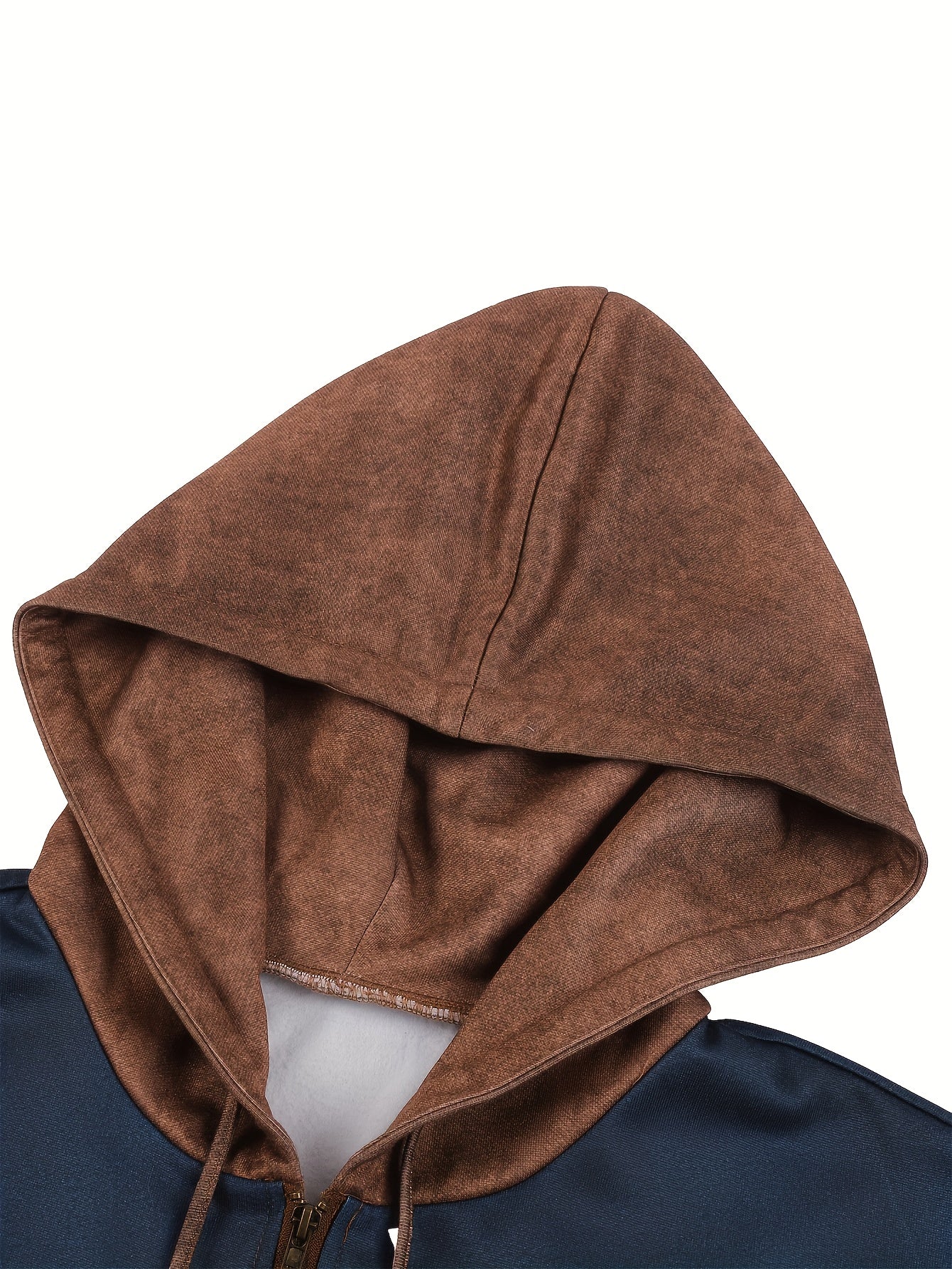 Herren Hoodie Langarm Kapuze Halber Reißverschluss Regular Fit Muster Freizeit Pullover