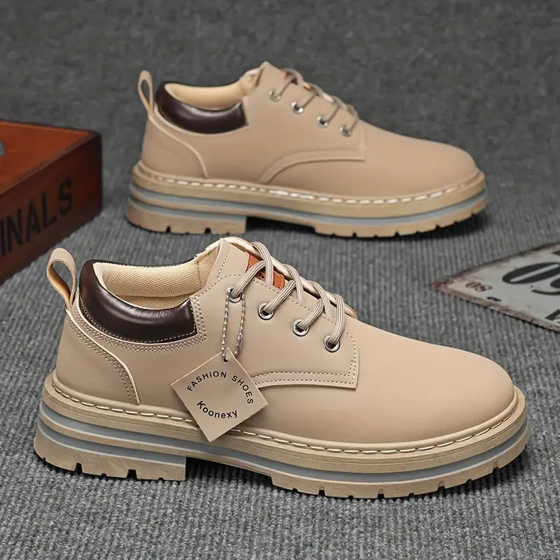Herren Schnürschuhe klassisch rund rutschfest gepolstert langlebig Alltag Freizeit Business Casual
