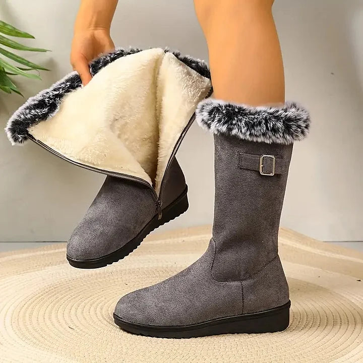 Damen Stiefeletten Reißverschluss rutschfest gefüttert bequem wasserdicht