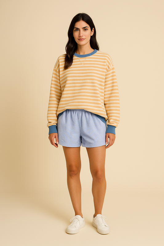 WILHELM | Damen Pullover mit Streifen und lockerem Schnitt