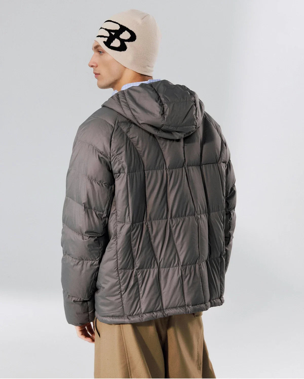 Herren Daunenjacke Regular Fit Leicht Packbar Kapuze Wasserabweisend Nylon 90% Daunen Winter Streetwear