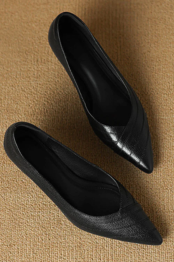 Damen Pumps spitzer Absatz Slip-On elegant bequem vielseitig
