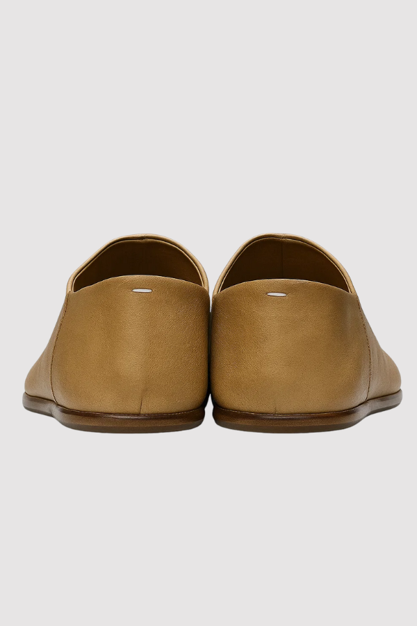 Herren Tabi Slipper Leder Kuhhaut gespaltene Zehen quadratisch verstellbare Ferse Slip-On