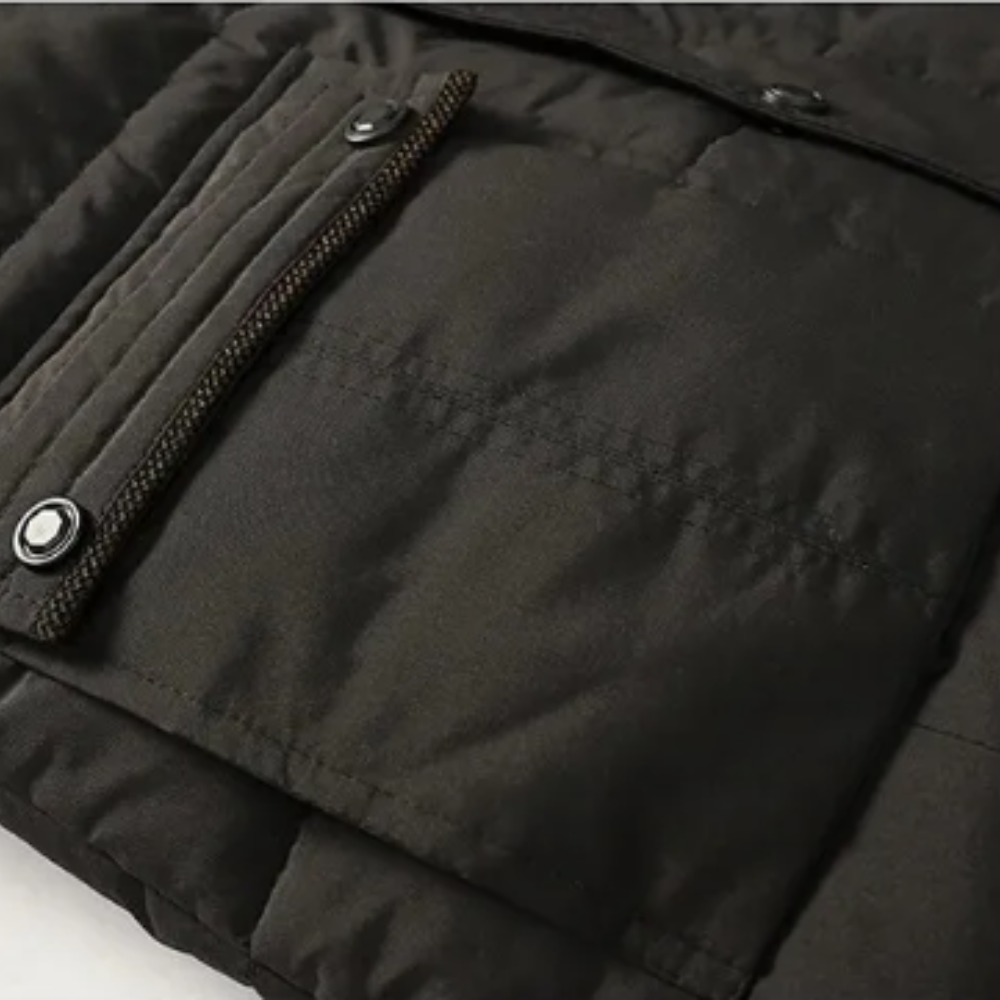 Herren Winterjacke Gepolstert Fleece Slim Fit Elegant Warm Übergangsjacke Alltag Outdoor Business Casual