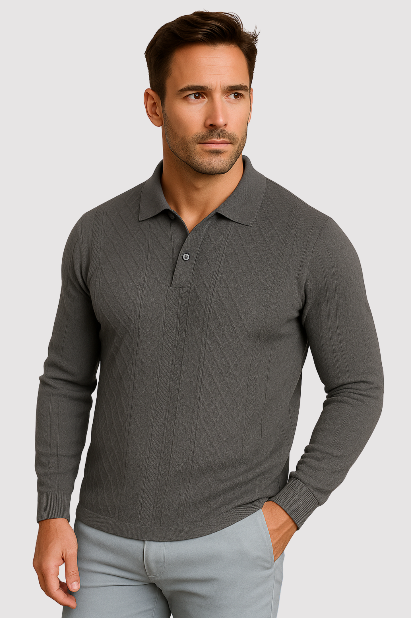 Herren Strickpullover Rollkragenpullover strukturierte Langarm bequem leicht warm