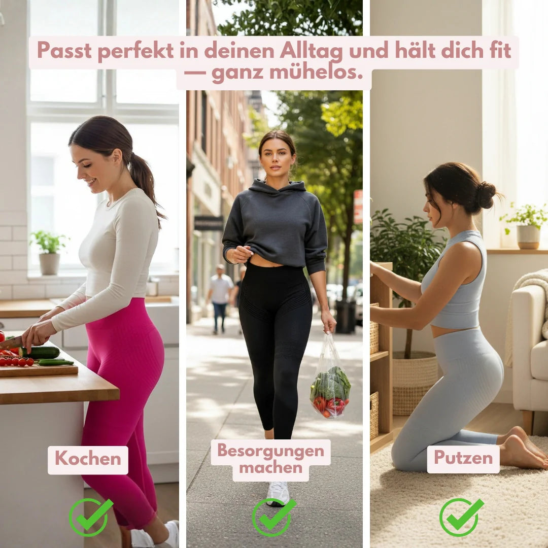 Damen Leggings High Waist Kompression elastisch atmungsaktiv schnell trocknend