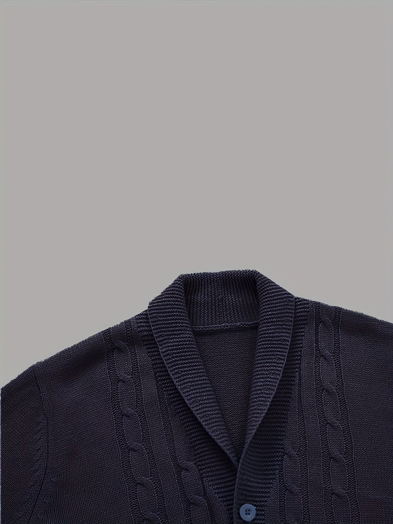 Herren Strick-Cardigan einfarbig offen lässig modern langarm Freizeitjacke leicht